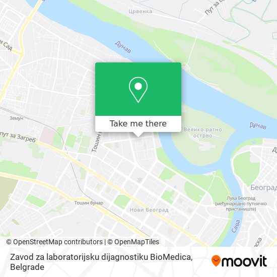 Zavod za laboratorijsku dijagnostiku BioMedica map