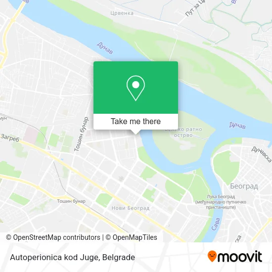 Autoperionica kod Juge map