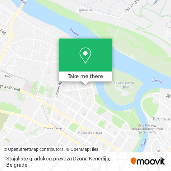 Stajalište gradskog prevoza Džona Kenedija map