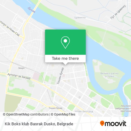 Kik Boks klub Basrak Dusko map