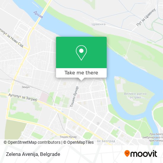 Zelena Avenija map