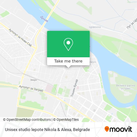 Unisex studio lepote Nikola & Alexa map