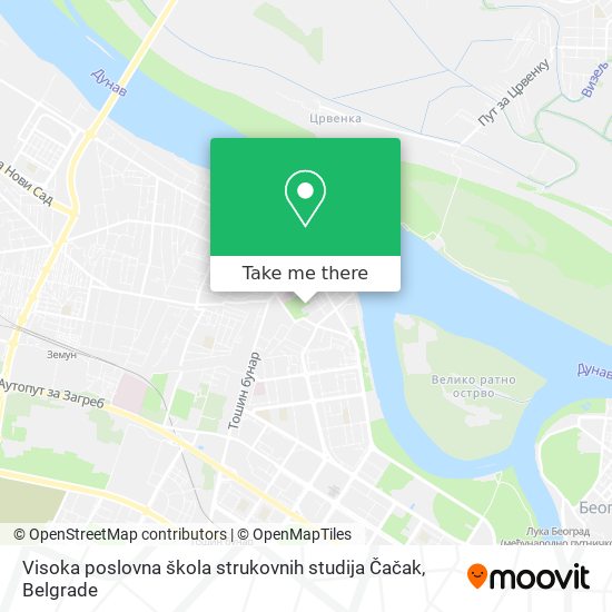 Visoka poslovna škola strukovnih studija Čačak map