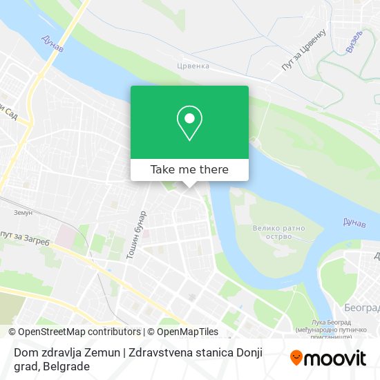 Dom zdravlja Zemun | Zdravstvena stanica Donji grad map