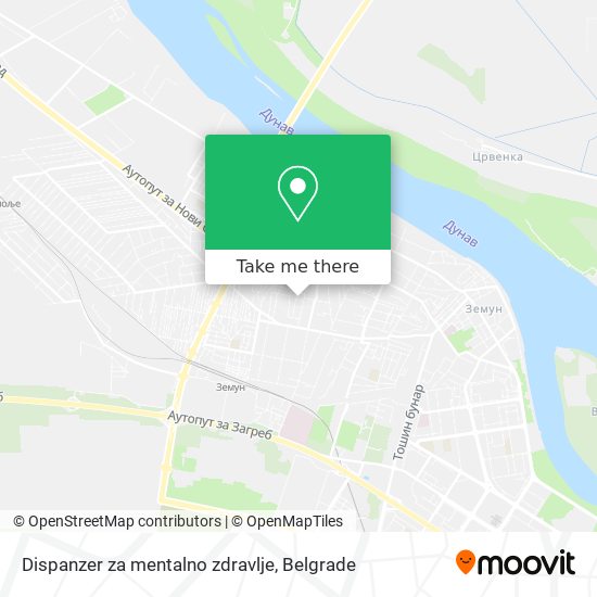 Dispanzer za mentalno zdravlje map