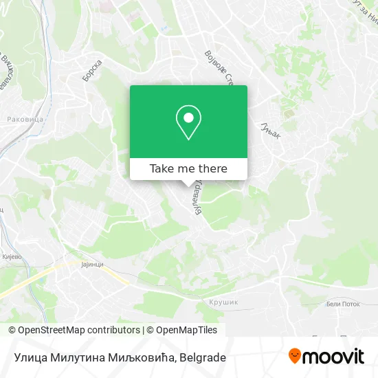 Улица Милутина Миљковића map