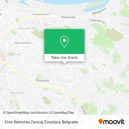Etno Restoran Zavicaj Zvezdara map