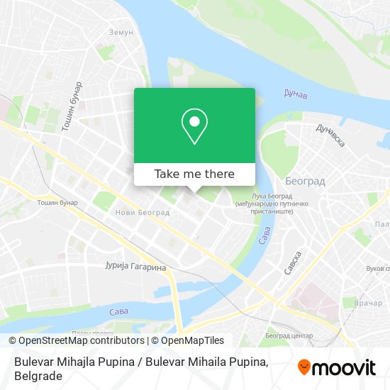 Bulevar Mihajla Pupina / Bulevar Mihaila Pupina map