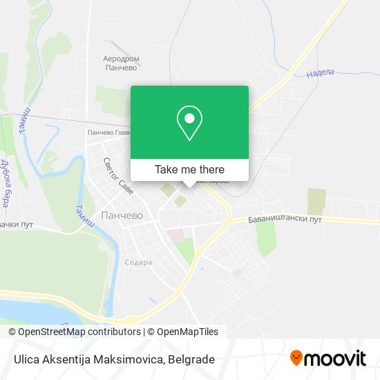 Ulica Aksentija Maksimovica map