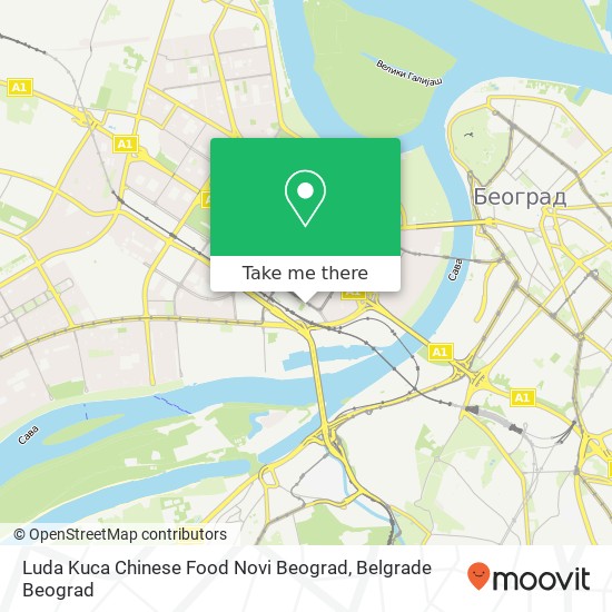 Luda Kuca Chinese Food Novi Beograd map
