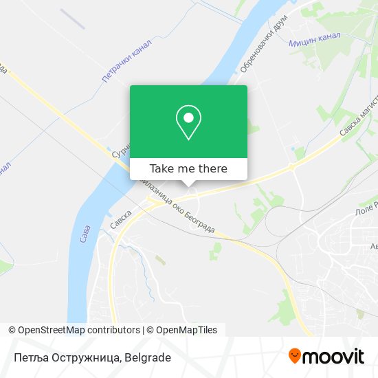 Петља Остружница map