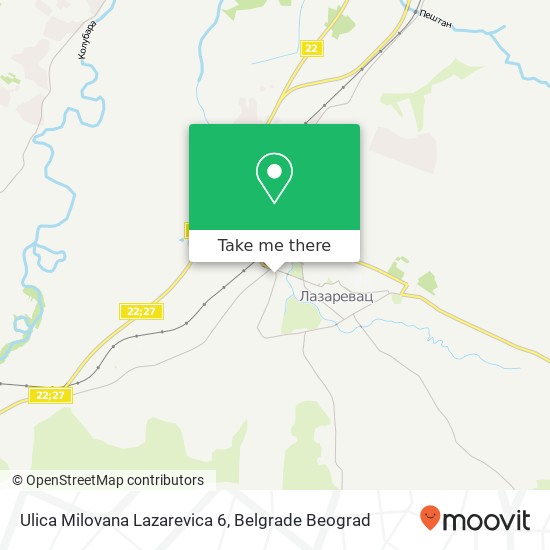 Ulica Milovana Lazarevica 6 map
