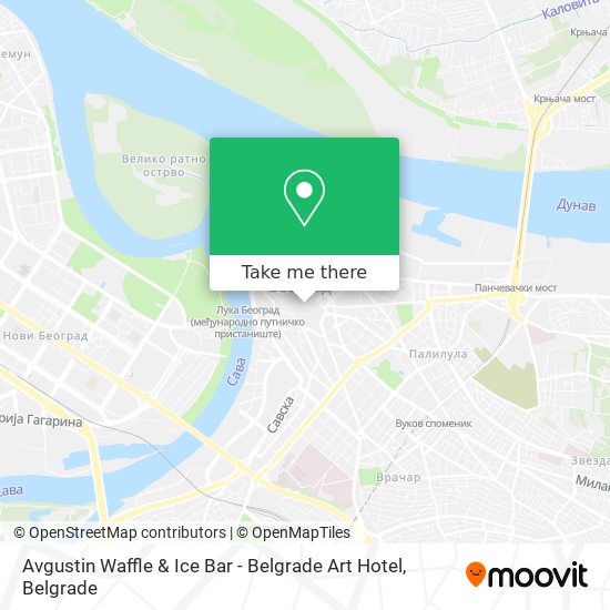 Avgustin Waffle & Ice Bar - Belgrade Art Hotel map