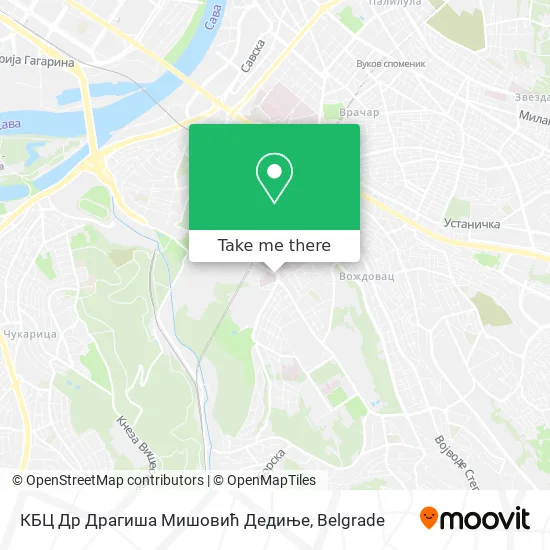 КБЦ Др Драгиша Мишовић Дедиње map