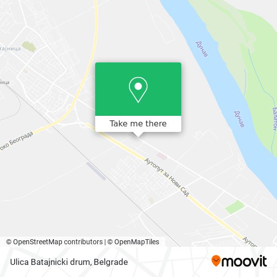 Ulica Batajnicki drum map