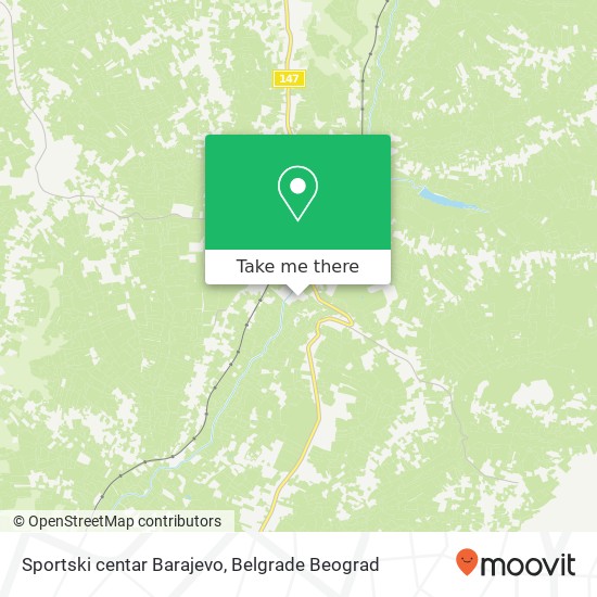 Sportski centar Barajevo map