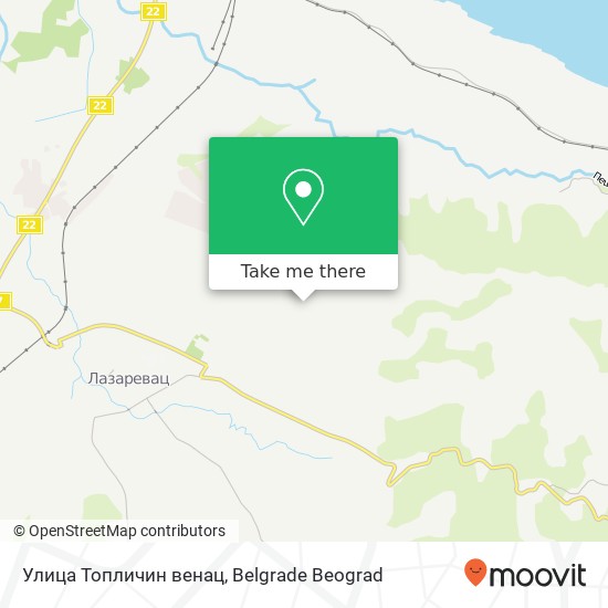 Улица Топличин венац map