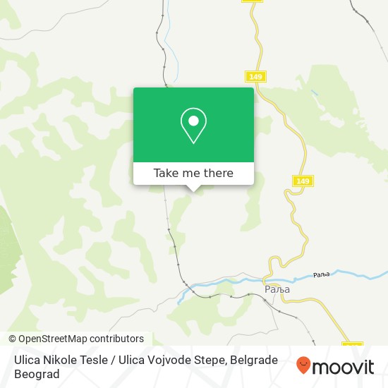 Ulica Nikole Tesle / Ulica Vojvode Stepe map