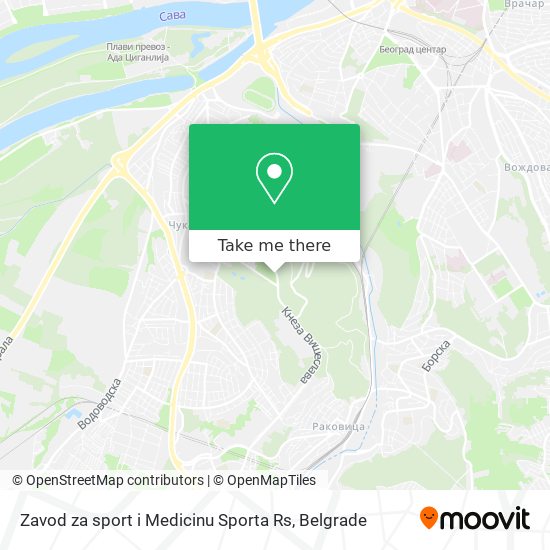 Zavod za sport i Medicinu Sporta Rs map