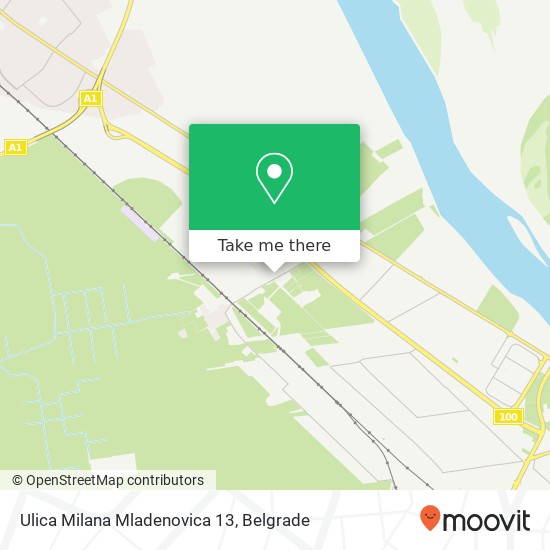 Ulica Milana Mladenovica 13 map