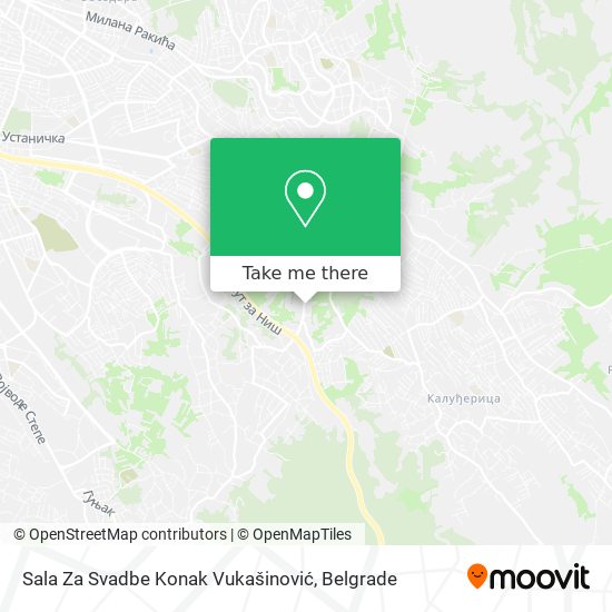 Sala Za Svadbe Konak Vukašinović map