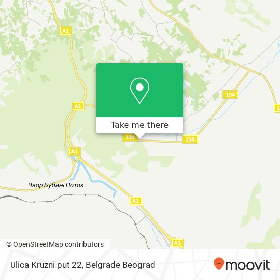 Ulica Kruzni put 22 map