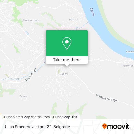 Ulica Smederevski put 22 map