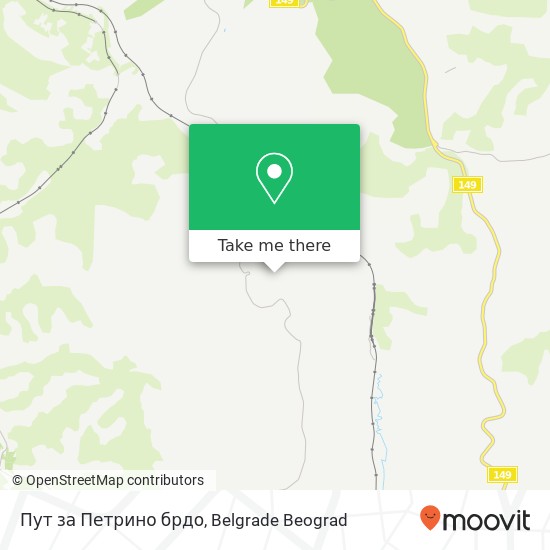 Пут за Петрино брдо map