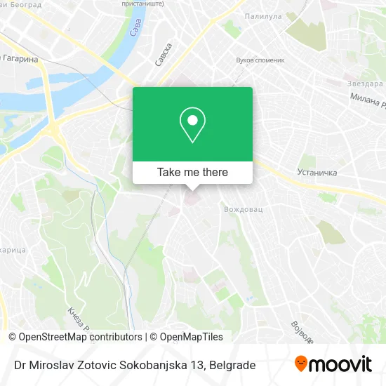 Dr Miroslav Zotovic Sokobanjska 13 map