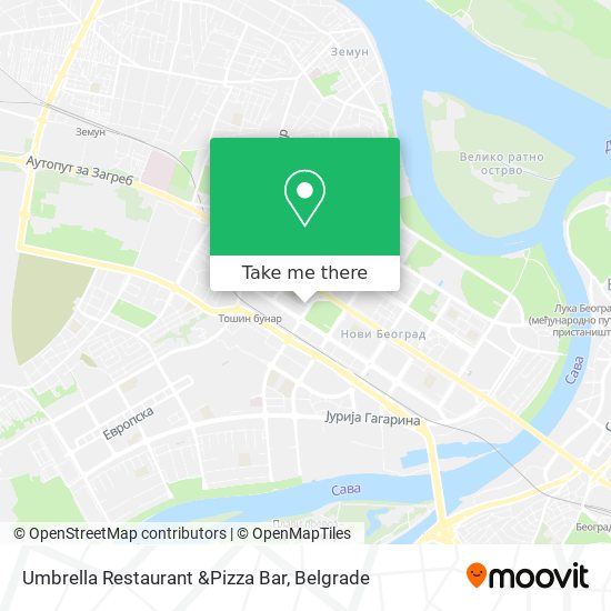 Umbrella Restaurant &Pizza Bar map