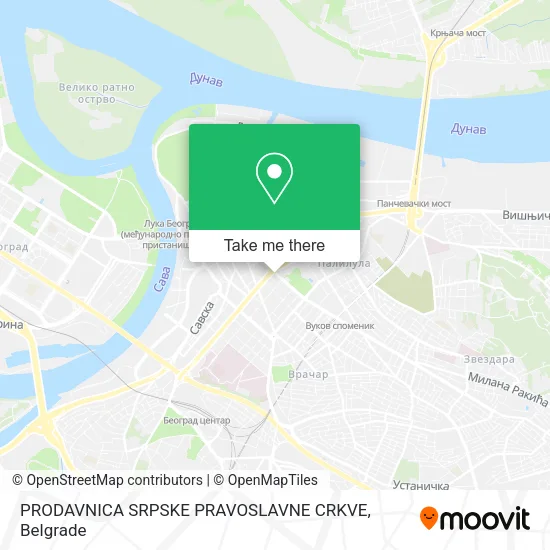 PRODAVNICA SRPSKE PRAVOSLAVNE CRKVE map