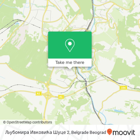 Љубомира Ивковића Шуце 2 map