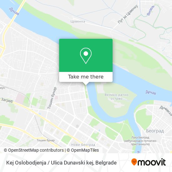 Kej Oslobodjenja / Ulica Dunavski kej map