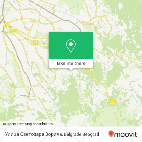 Улица Светозара Зорића map