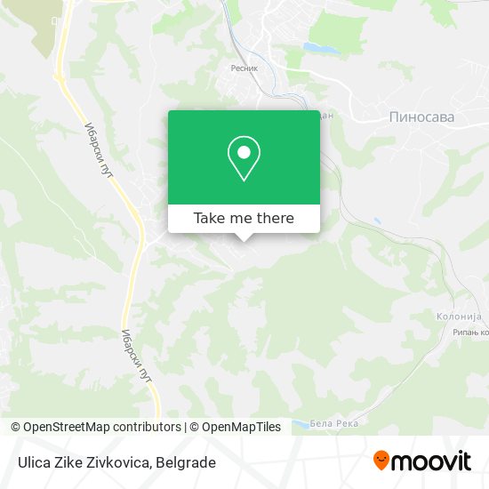 Ulica Zike Zivkovica map