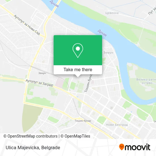 Ulica Majevicka map
