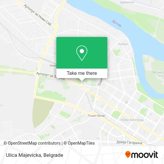 Ulica Majevicka map