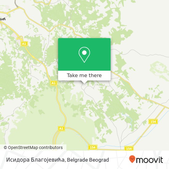 Исидора Благојевића map