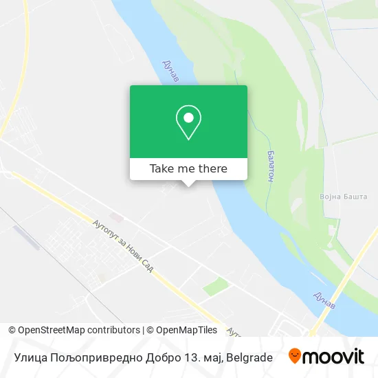 Улица Пољопривредно Добро 13. мај map
