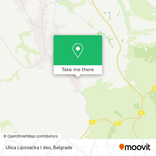 Ulica Lipovacka I deo map