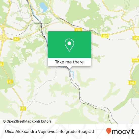 Ulica Aleksandra Vojinovica map