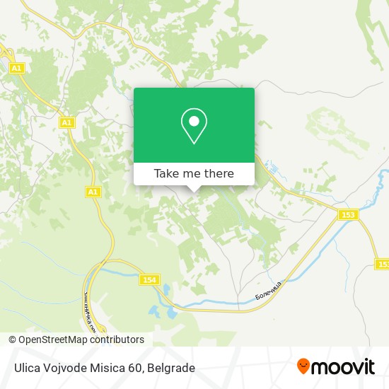 Ulica Vojvode Misica 60 map