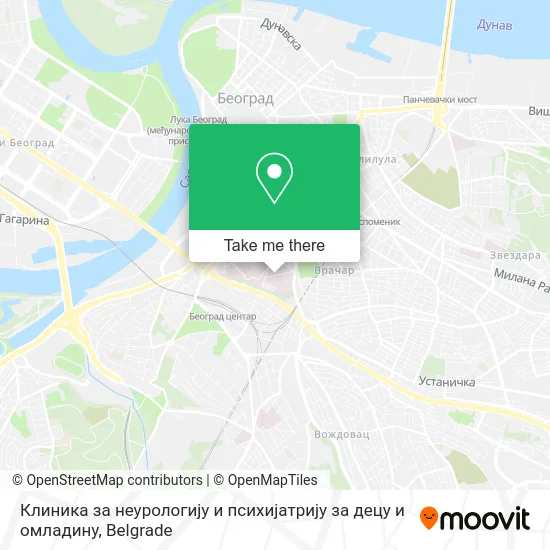 Клиника за неурологију и психијатрију за децу и омладину map