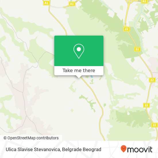 Ulica Slavise Stevanovica map