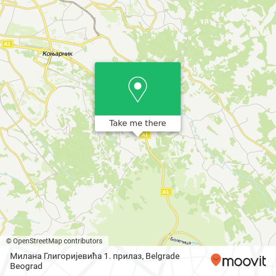 Милана Глигоријевића 1. прилаз map