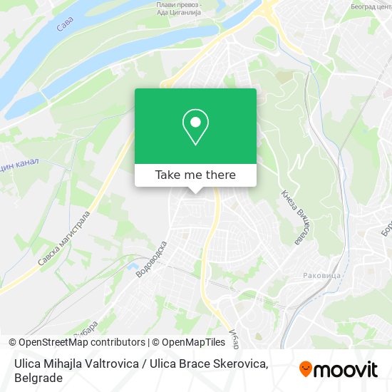 Ulica Mihajla Valtrovica / Ulica Brace Skerovica map