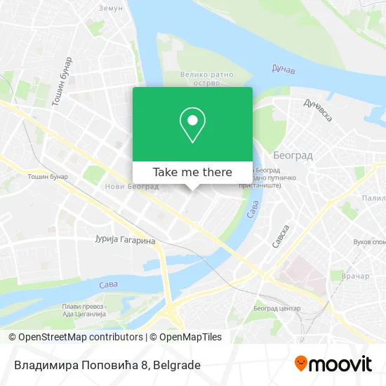 Владимира Поповића 8 map