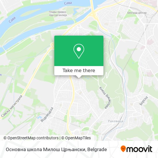 Основна школа Милош Црњански map