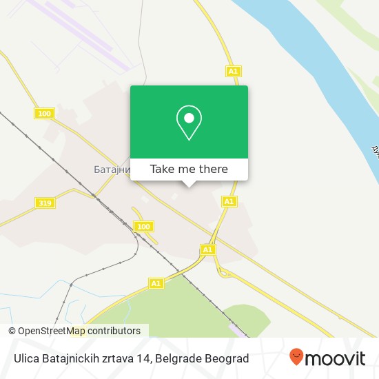 Ulica Batajnickih zrtava 14 map