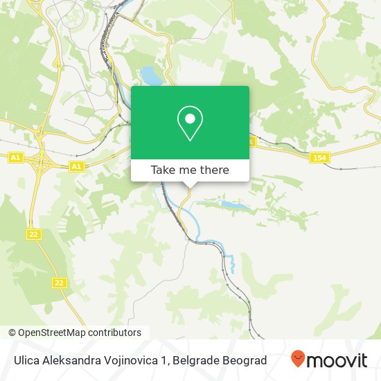 Ulica Aleksandra Vojinovica 1 map